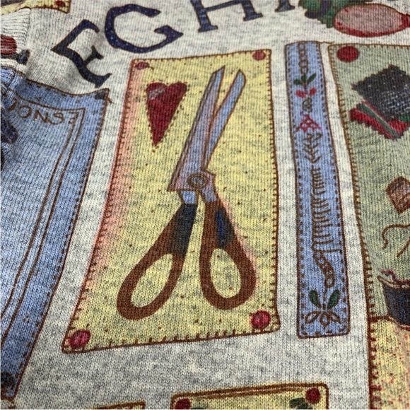 Purplish London Sewing/Country Graphic Sweater - Picture 4 of 8